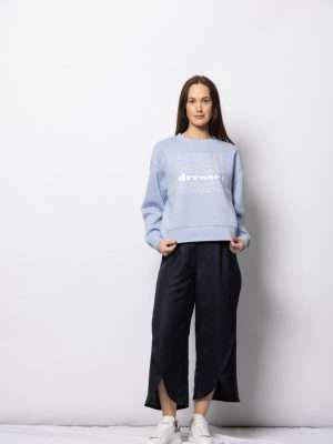 Dressed Print Crew Sweater