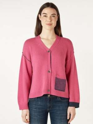 Z & P Birdseye Pocket Cardi | Amaranth