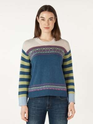 Z & P Fairisle Jumper | Denim