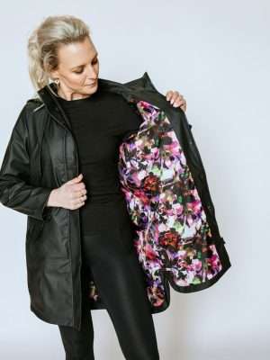 Moke Billie Coat | Black Purple