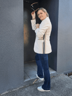 Madly Sweetly Cipher Blazer | Stone