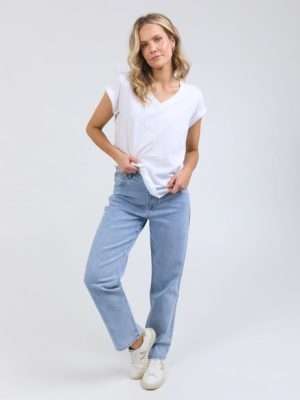 Foxwood Manly Vee Tee | White