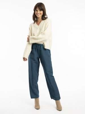 Escape Pure Linen Pant | Petrol