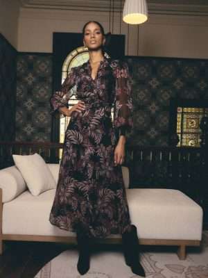 Oncewas Solana Midi Dress | Torera Rosa