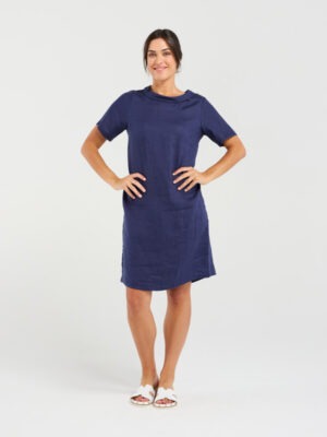 Blackstone Natacha Linen Dress | French Navy