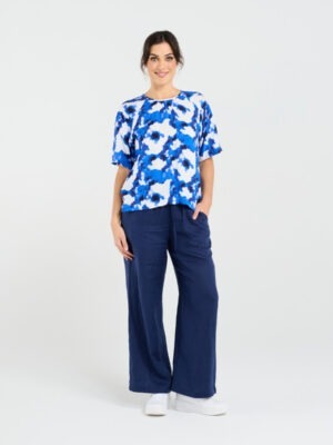 Blackstone Solange Top | Cobalt Watercolour