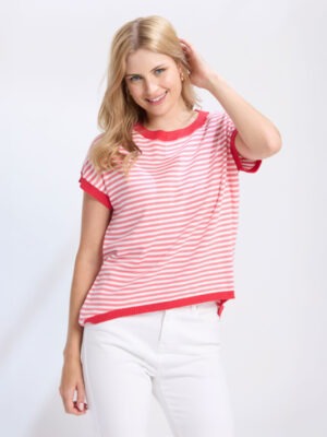 Stella + Gemma Laneway Top | Pink Stripe