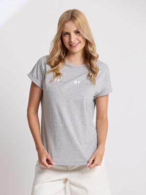 Stella + Gemma Soho Cuff Crew | Grey Marle