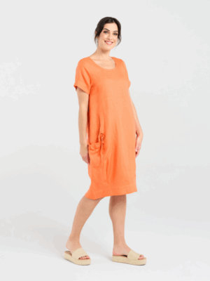 Blackstone Lilian Bubble Dress | Sunset Orange