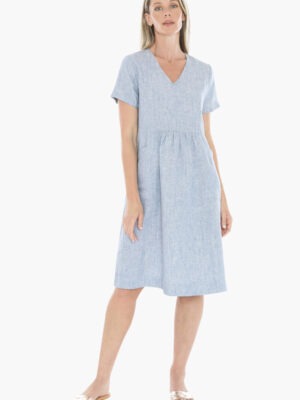 Jump Side Button Dress | Ocean