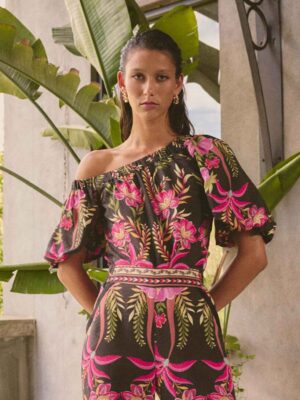 Oncewas Juno One Shoulder Top