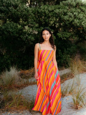 Zafina Clementine Dress | Dynamic Stripe