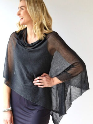 Archer House Poncho | Black