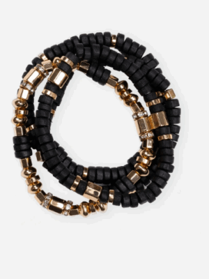 Stella +Gemma Bracelet Set of 4 | Black