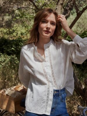 Molly Bracken Lace Shirt | White