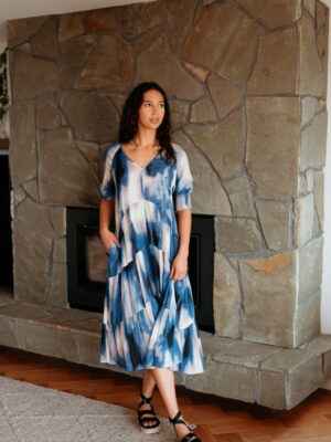 Zafina Sabrina Dress | Celeste