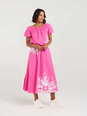 Et Alia Daisy Skirt | Hot Bloom