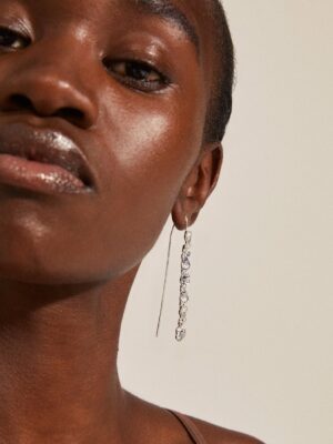 Pilgrim Thankful Long Chain Earrings | Silver