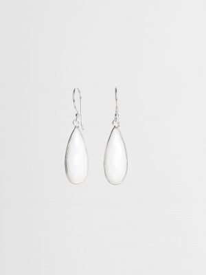 Stilen Miller Agate Earrings | White