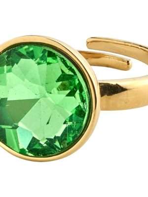 Pilgrim Callie Crystal Ring | Gold Green