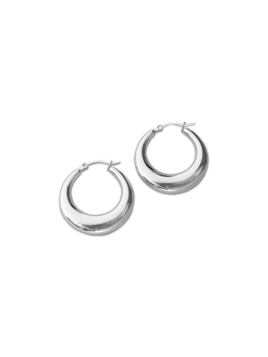 Fabuleux Vous Hooplah Hollow  30mm | Silver