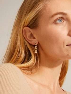 Pilgrim Coby Crystal Earrings | Gold