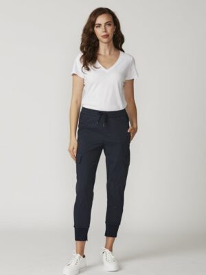 Rib Cargo Pant | Navy