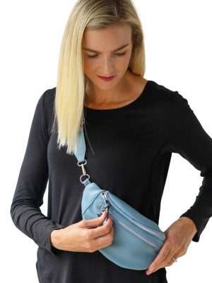 Archer House Cross Body Belt Bag | Denim Blue