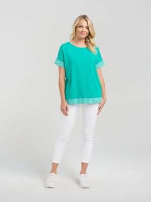 Seduce Luna Top | Green Check