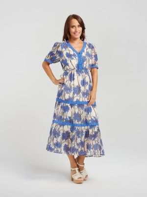 Zafina Melanie Dress | Vibrant Blooms