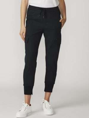 Lania Rib Cargo Pant | Black