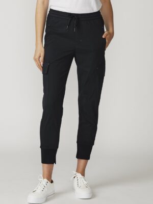 Rib Cargo Pant | Black
