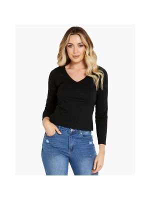 Sass Serena Vee Top | Black
