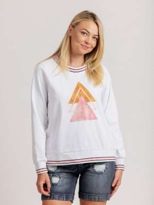 Mi Moso Arrow Sweat | White
