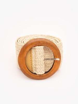 Antler Rattan Stretch Belt | Natural