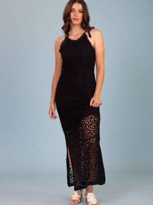 The Bay Byron Crochet Maxi Dress | Black