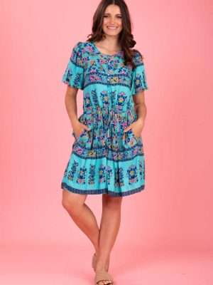 Charlo Wanda Dress | Blue Boho