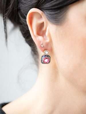 Antler Tickled Pink Earring | Crystal