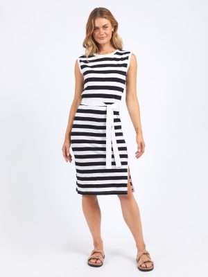Foxwood Bondi Stripe Dress | Black
