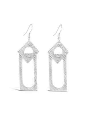 Fabuleux Vous Carre Hook Earring | Silver