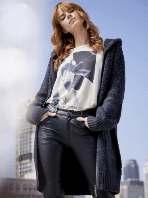 Monari Top | Off White Blue