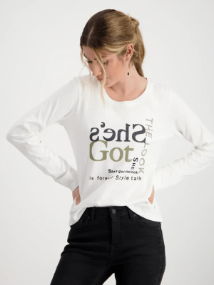 Monari Top | Off White Writing