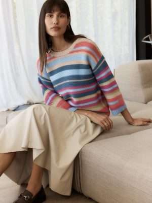 LD & Co Multi Stripe Jumper | Oat