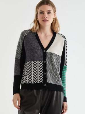 LD & Co Textured Cardi | Black