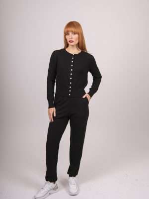 Bridge & Lord Cropped Cardi | Black