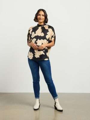 Et Alia Tara Top | Black Honeydew