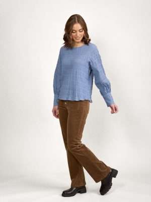 Knewe Volume Top | Denim