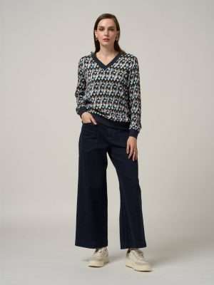 Madly Sweetly Facet V Neck Top