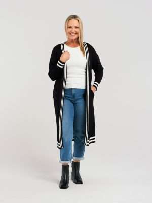 Zafina Cameron Knit Cardigan | Black