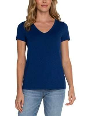 Liverpool Tee V Neck | Estate Blue